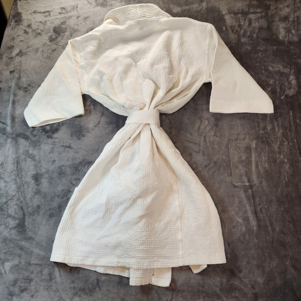 Royal Caribbean Robe Womens One Size White Waffle Premium By Terry Collection